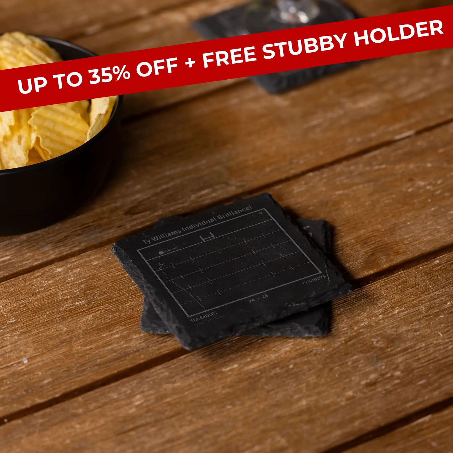 NRL Greatest Plays: Slate Coasters