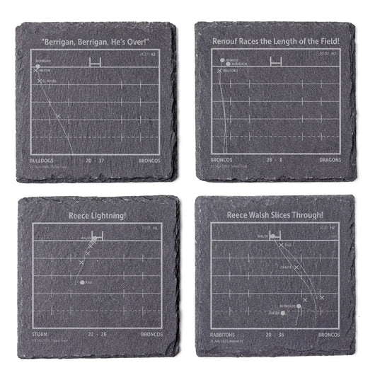 NRL Greatest Plays: Slate Coasters
