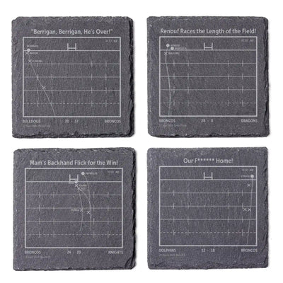 NRL Greatest Plays: Slate Coasters