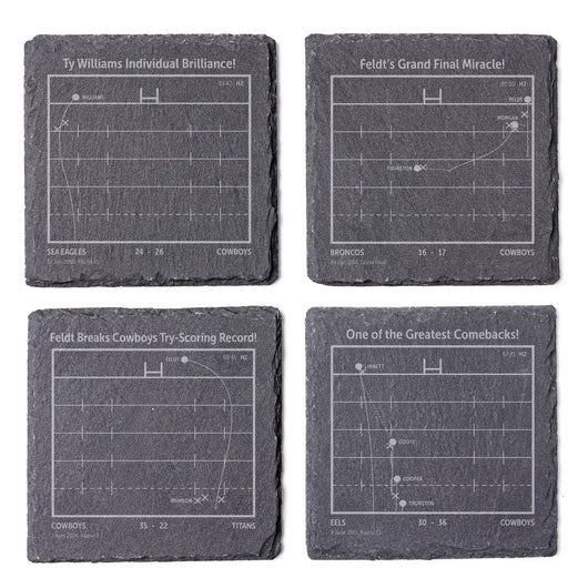 NRL Greatest Plays: Slate Coasters