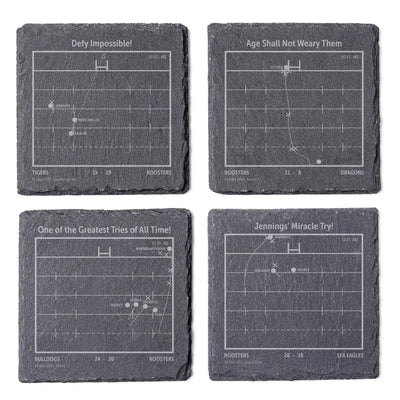 NRL Greatest Plays: Slate Coasters