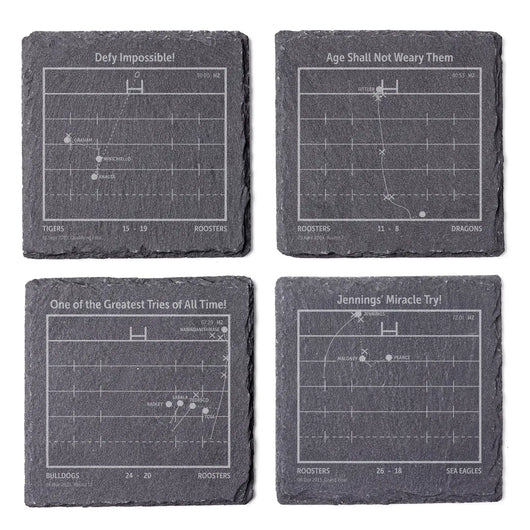 NRL Greatest Plays: Slate Coasters