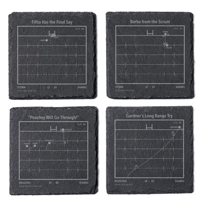 NRL Greatest Plays: Slate Coasters