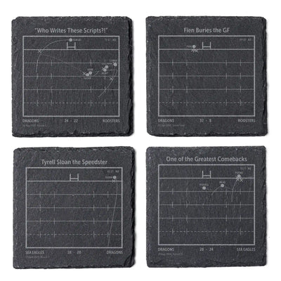 NRL Greatest Plays: Slate Coasters