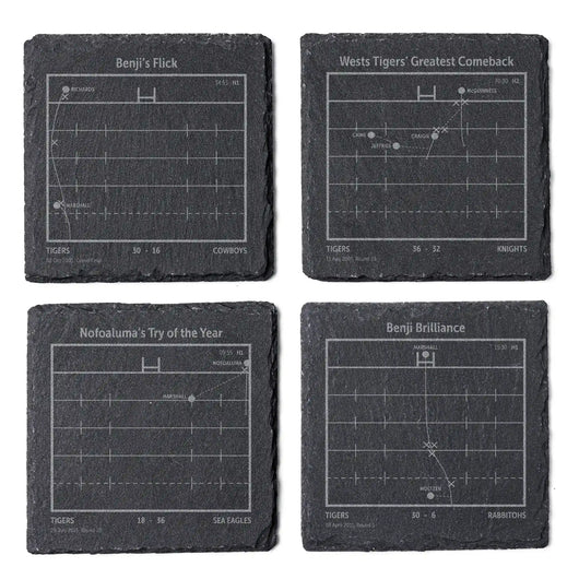 NRL Greatest Plays: Slate Coasters