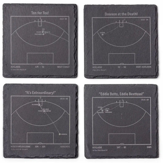 Adelaide Crows AFL play‑book slate coasters 