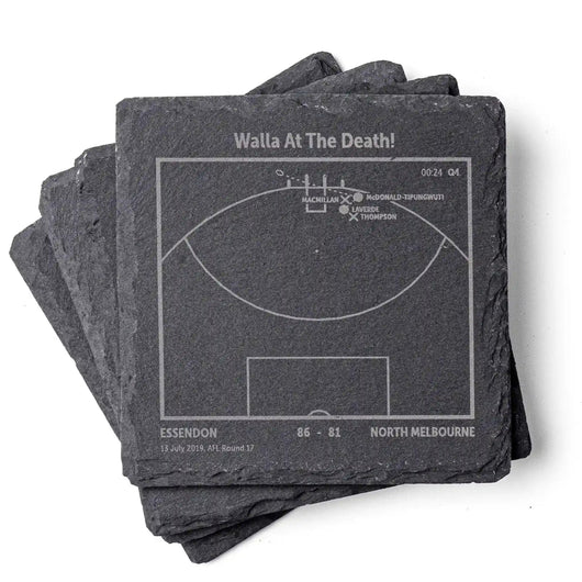 Essendon AFL play‑book slate coasters 