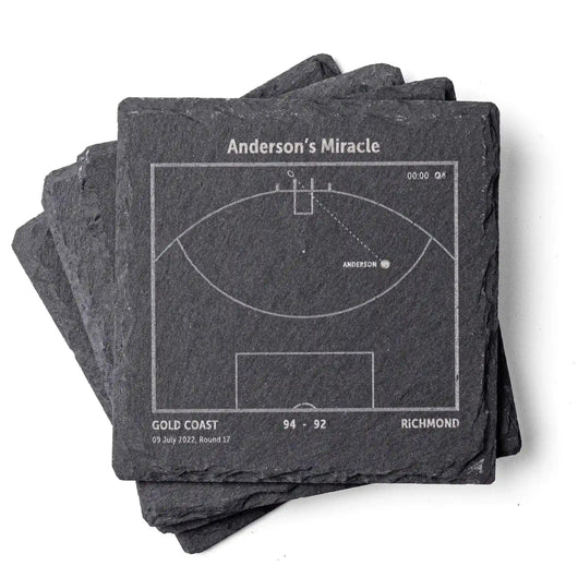 Gold Coast Suns AFL play‑book slate coasters 