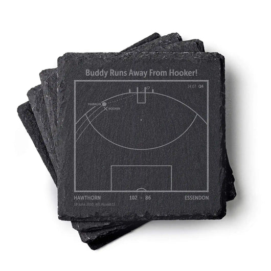 Hawthorn Hawks AFL play‑book slate coasters 